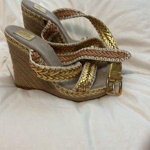 Tory Burch| Women's Ankle Strap Platform Wedges- STORE DISPLAY SIZE 38